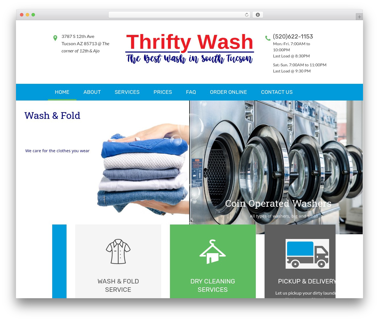 WordPress theme Laundry - thriftywashaz.com