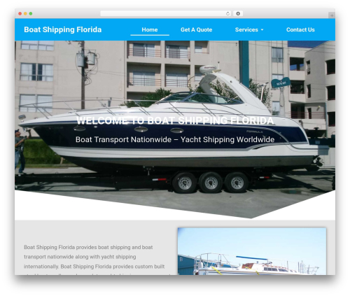 Astra WordPress page template - boattransportflorida.com