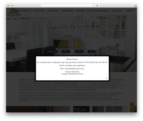 Blu WordPress theme - www.eclipsraamdecoratie.nl