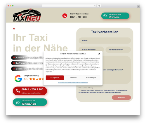 Divi WordPress theme - taxi-neu.de