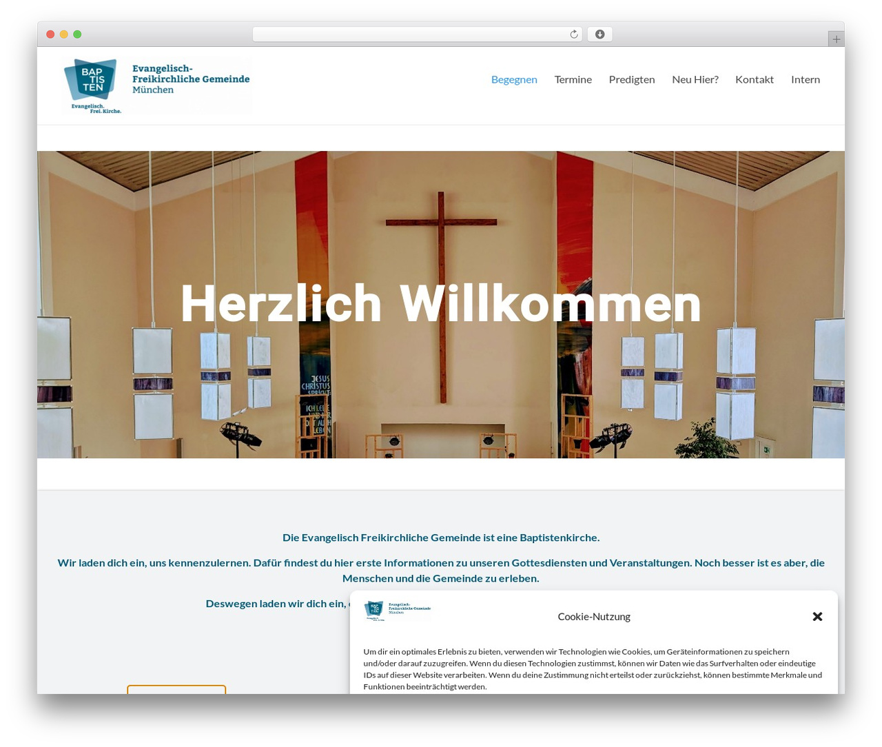 Spacious WordPress theme - baptisten-muenchen.de