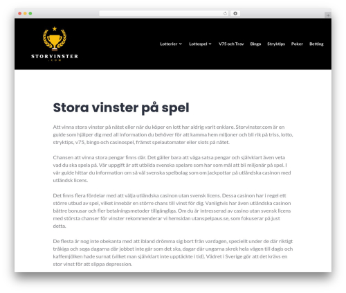 Stackable free WordPress theme - storvinster.com