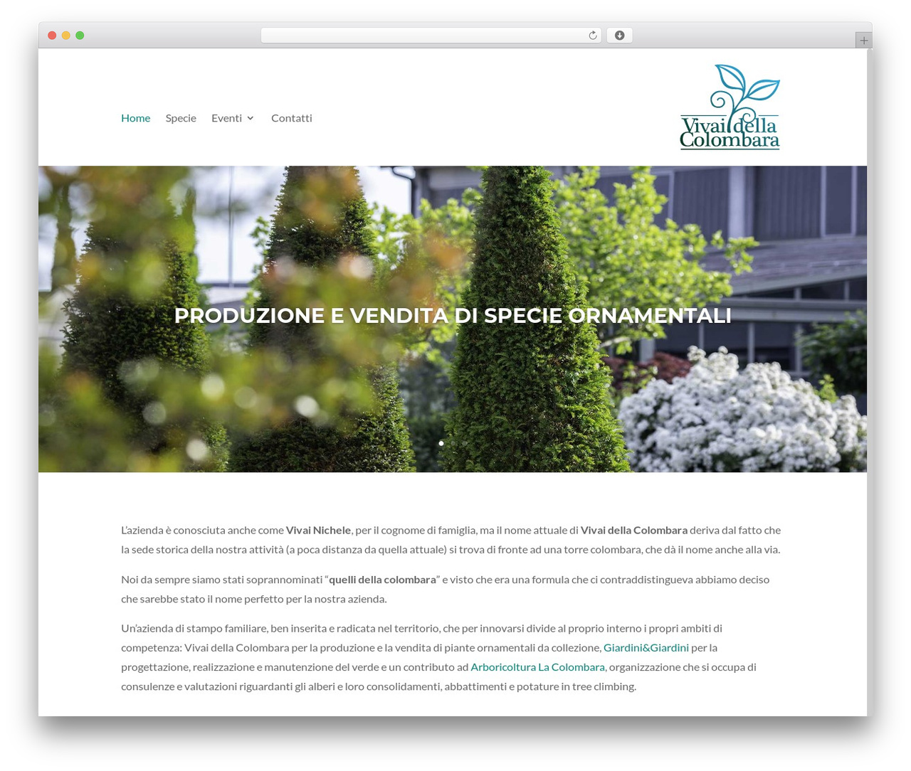 Theme WordPress Divi - vivaidellacolombara.it