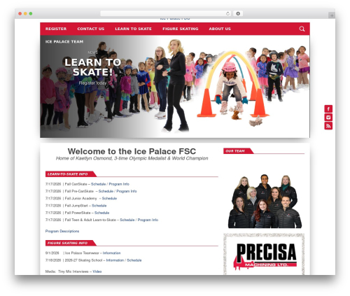 Theia post slider WordPress plugin - icepalace.ca