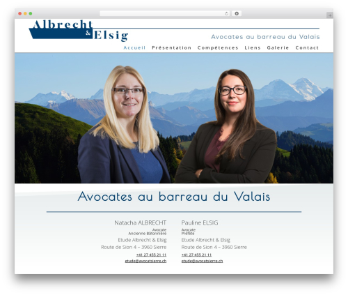 WordPress theme Divi - avocatsierre.ch