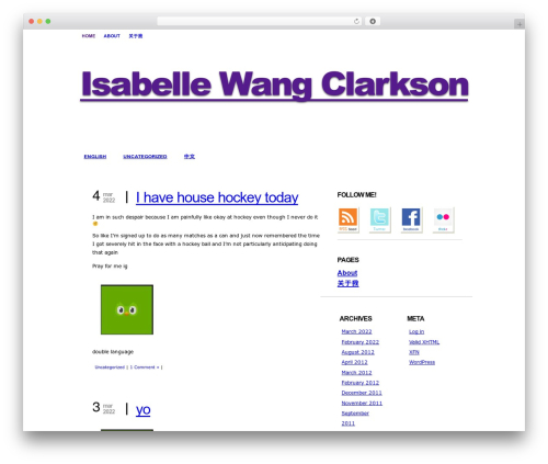 WordPress theme Lysa - isabelleclarkson.com