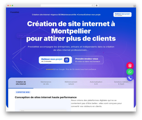 WordPress theme PrestaWeb Theme - www.prestaweb.fr