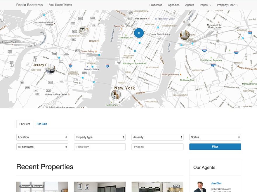 WordPress theme Realia Bootstrap WordPress theme Realia Bootstrap