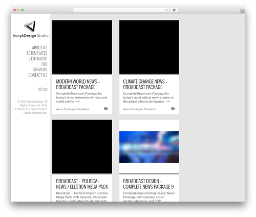 WordPress theme UberGrid - ironykdesign.com