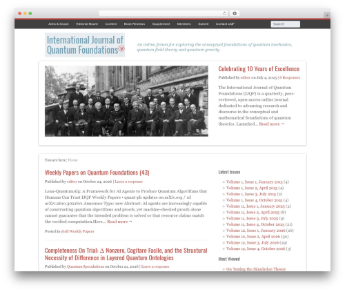 WordPress website theme Path - ijqf.org