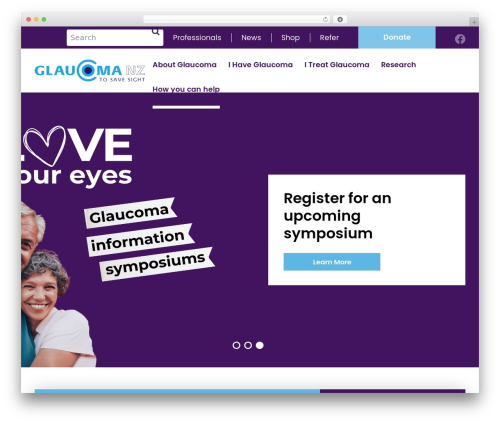 Mmenu WordPress plugin - glaucoma.org.nz
