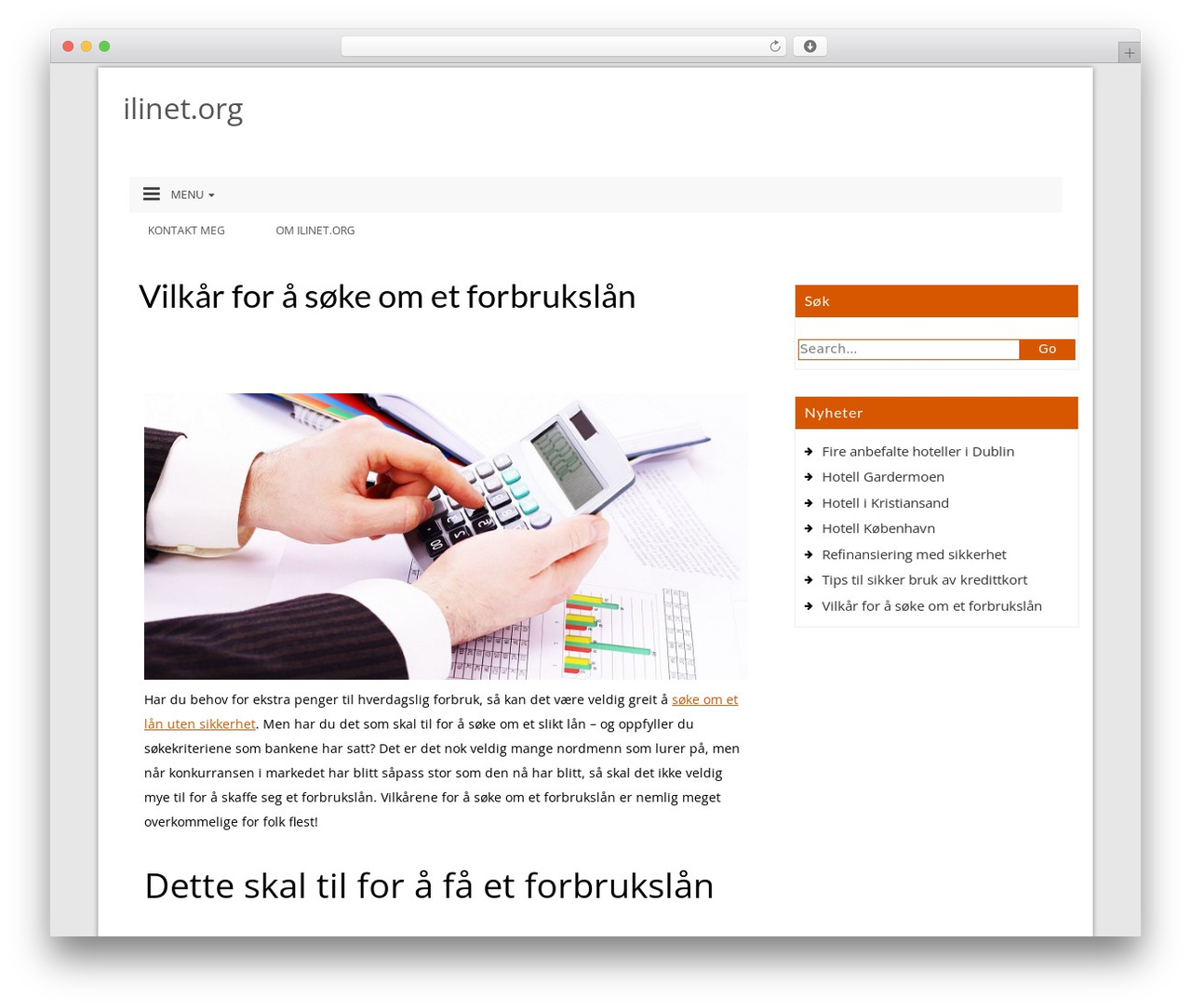 Decent WordPress theme - ilinet.org