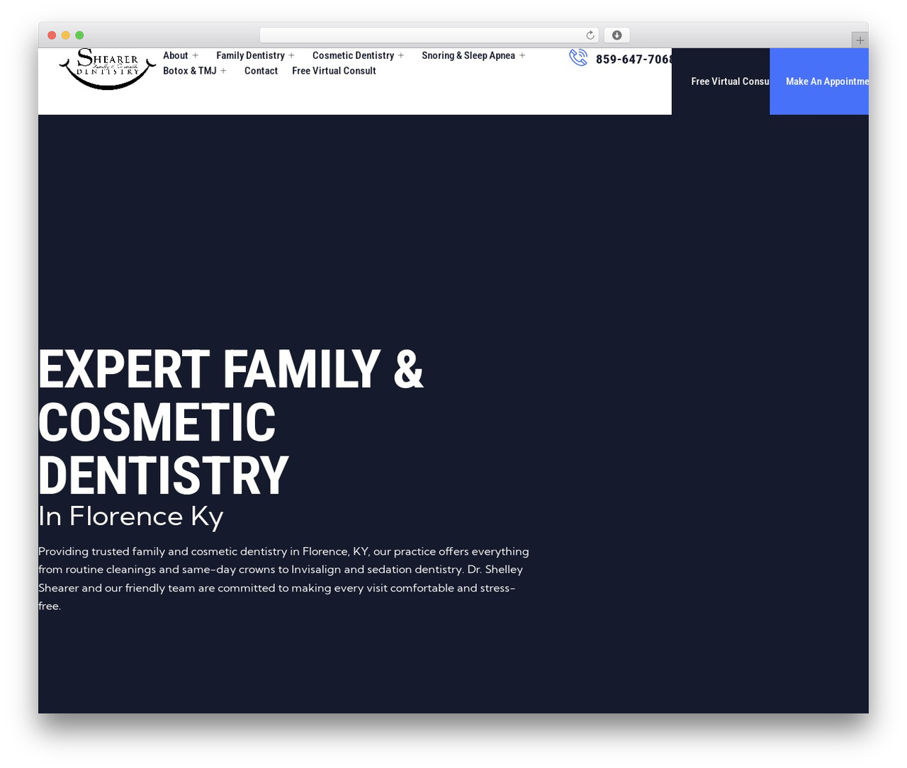 Hello Elementor theme WordPress - shelleyshearerdmd.com