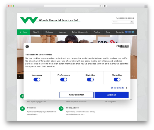 Pytheas theme WordPress - woodsfinancialservices.ie