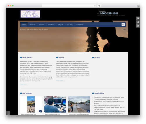 Studium WordPress theme - land-marksurvey.com