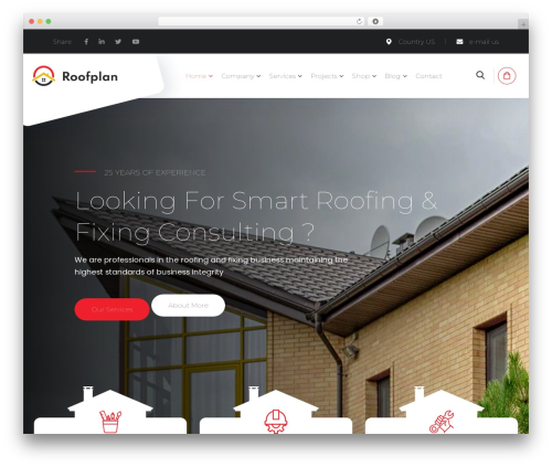 Theme WordPress Roofplan - 23july.hostlin.com/roofplannew