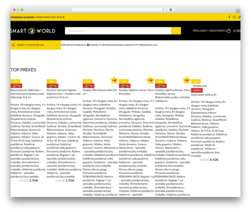 Woodmart theme WordPress - smartworld.lt