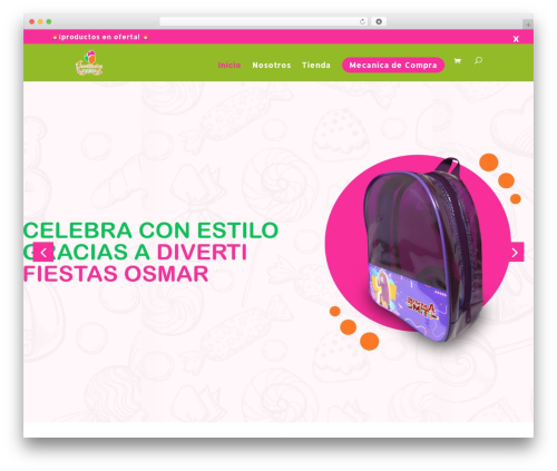 WordPress theme Divi - divertifiestasosmar.com