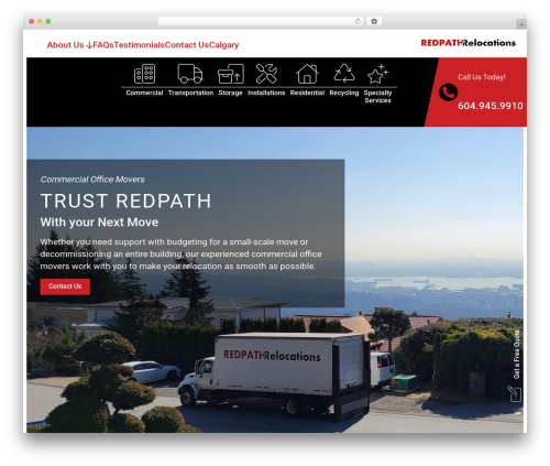 WordPress theme Redpath Relocations - redpathmoving.com