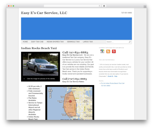 Basically WP theme - indianrocksbeachtaxi.com