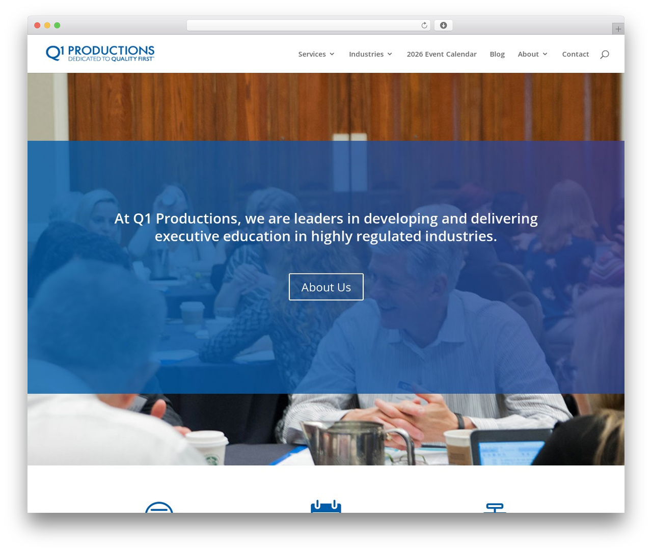 Divi WordPress theme - q1productions.com