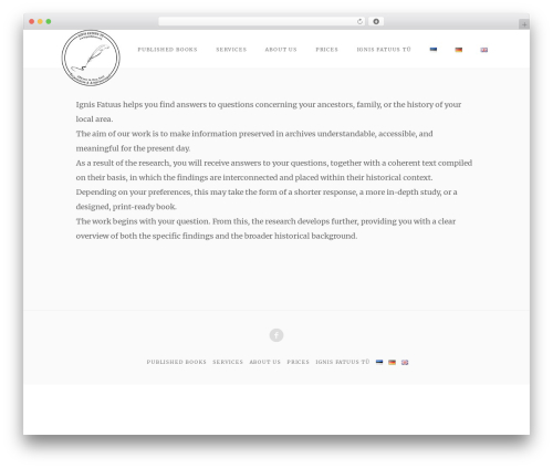 So Simple 75 theme WordPress - ignisfatuus.org