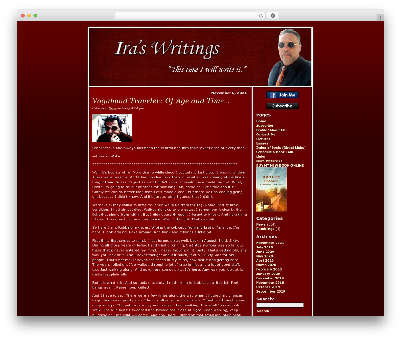 WordPress theme Red Train - irawagler.com