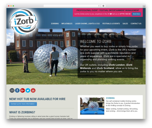 WordPress theme upBootWP - izorb.org