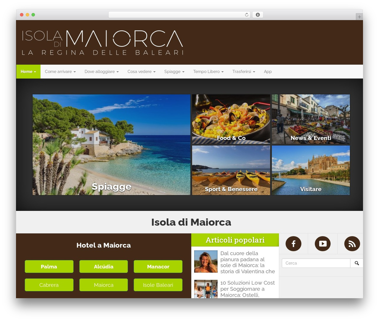 WordPress theme Wordpress Bootstrap - isoladimaiorca.com