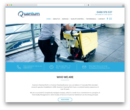 Quantum theme WordPress - quantumcleaning.com.au