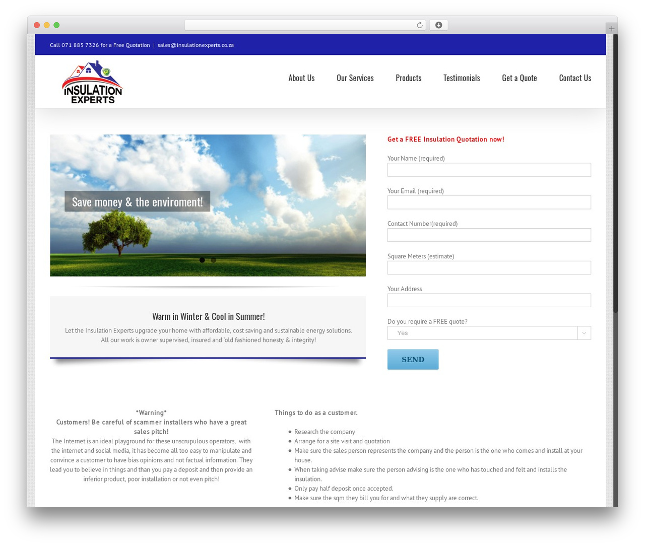 Theme WordPress Avada - insulationexperts.co.za
