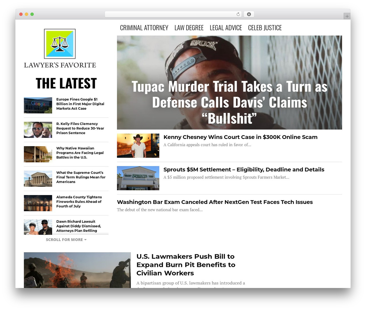DeVoe WordPress website theme - lawyersfavorite.com
