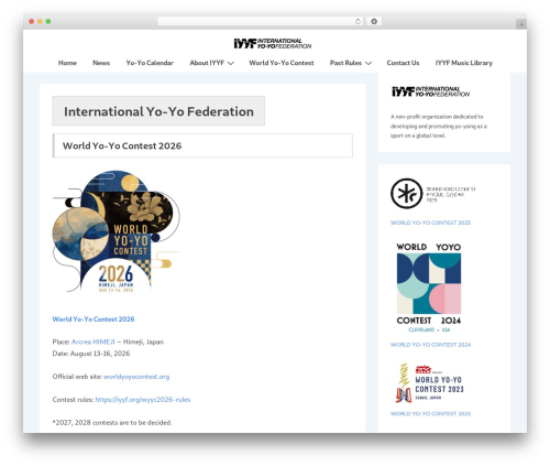 Responsive free WordPress theme - iyyf.org