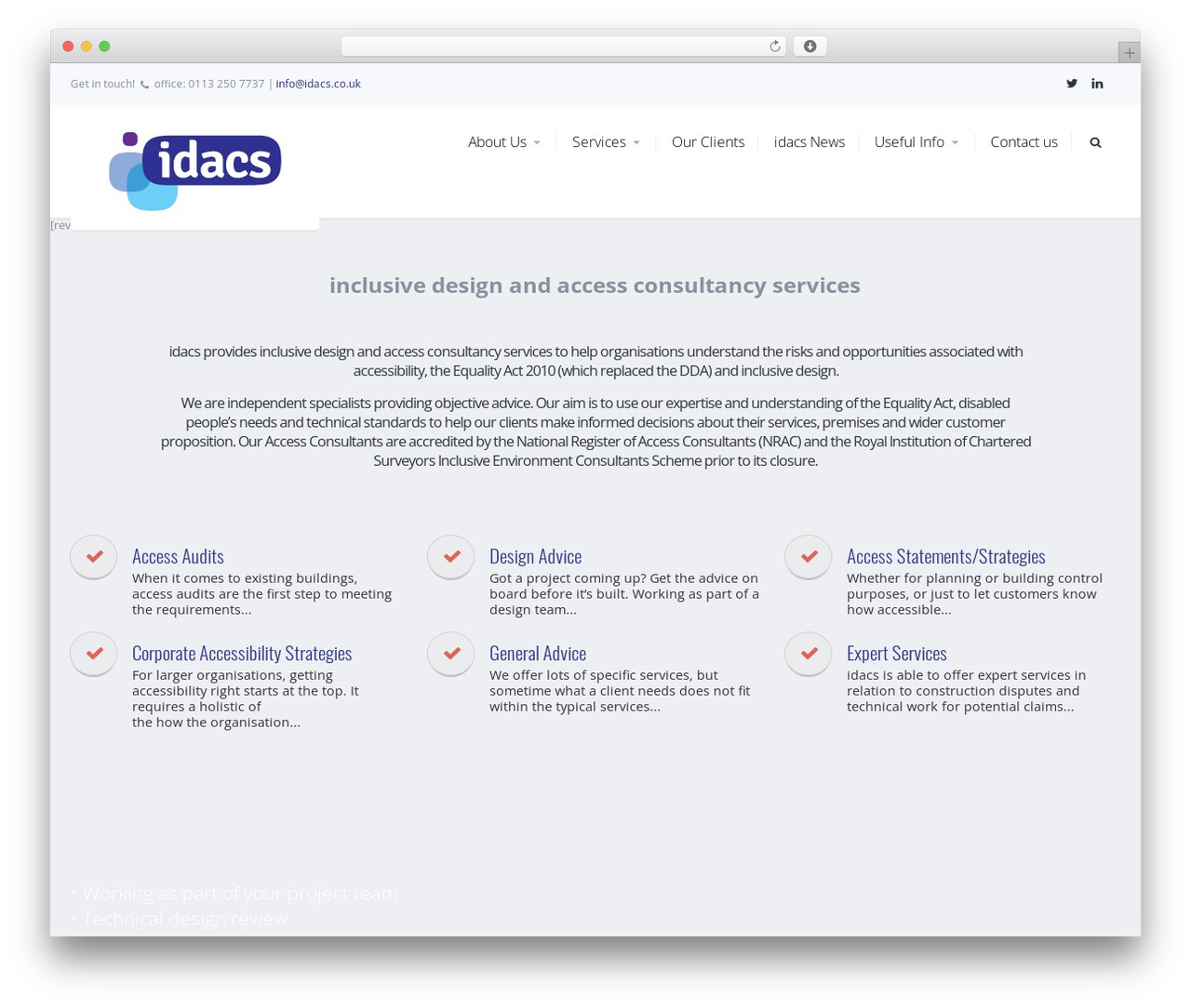 Tucson theme WordPress - idacs.co.uk