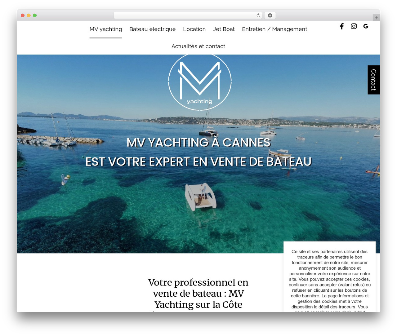 WordPress theme Com'On TEMPLATE - bateau-electrique-06.fr