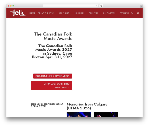 WP theme Divi - folkawards.ca