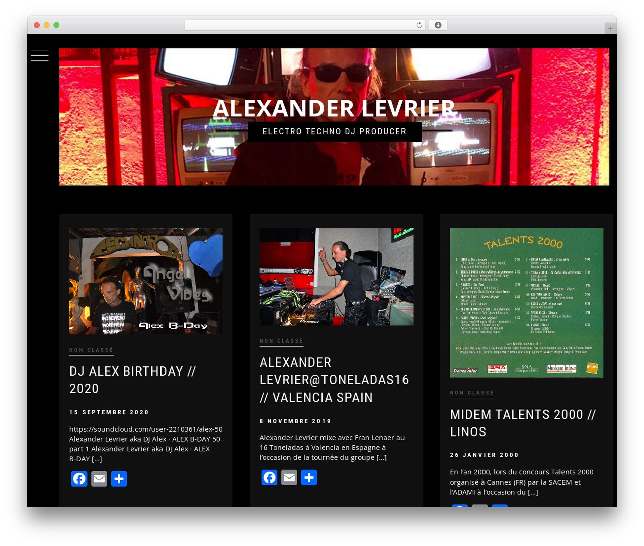 WP theme Minimal Dark - alexanderlevrier.com