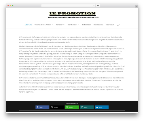 Divi theme WordPress - ie-promotion.de