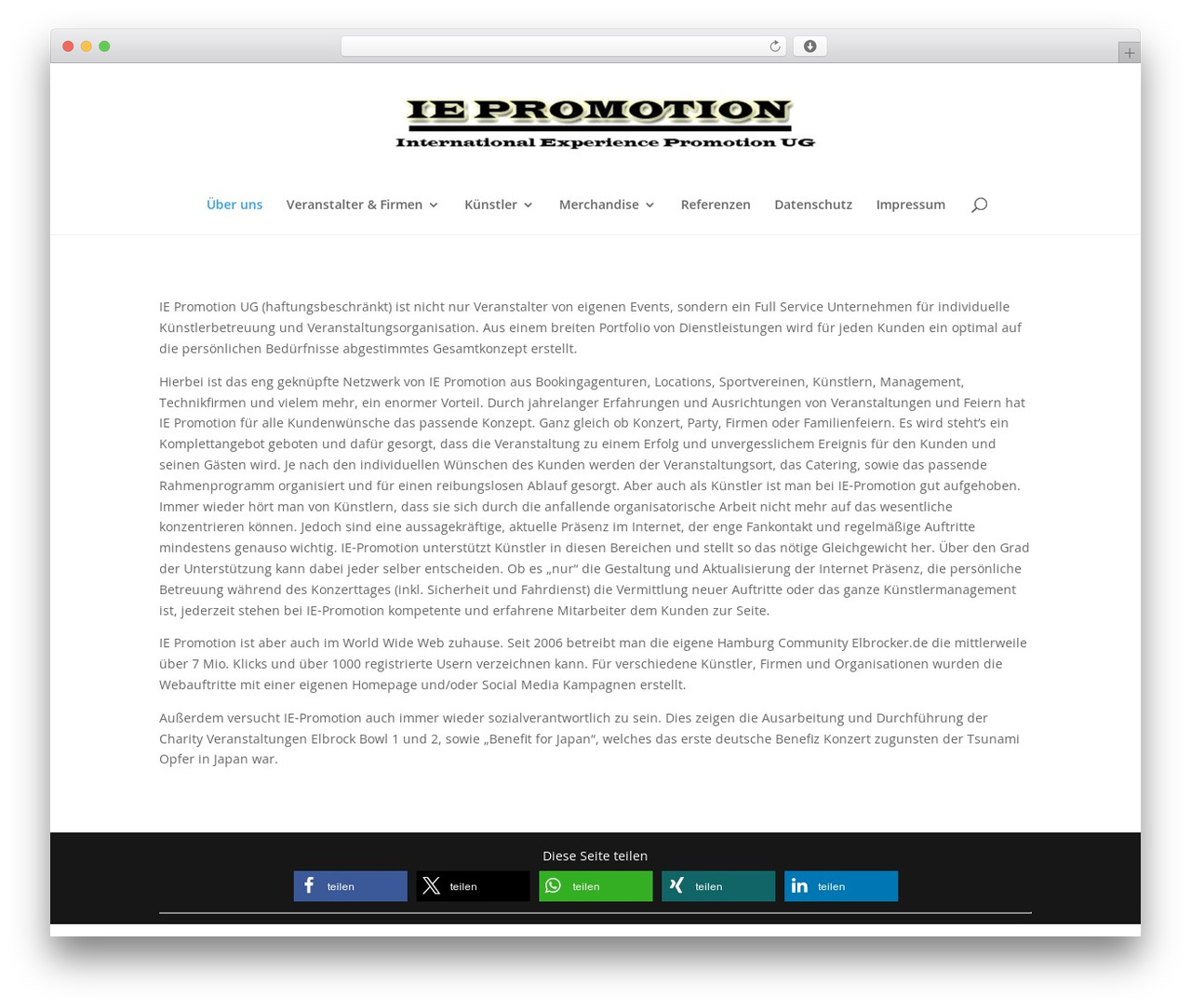 Divi theme WordPress - ie-promotion.de