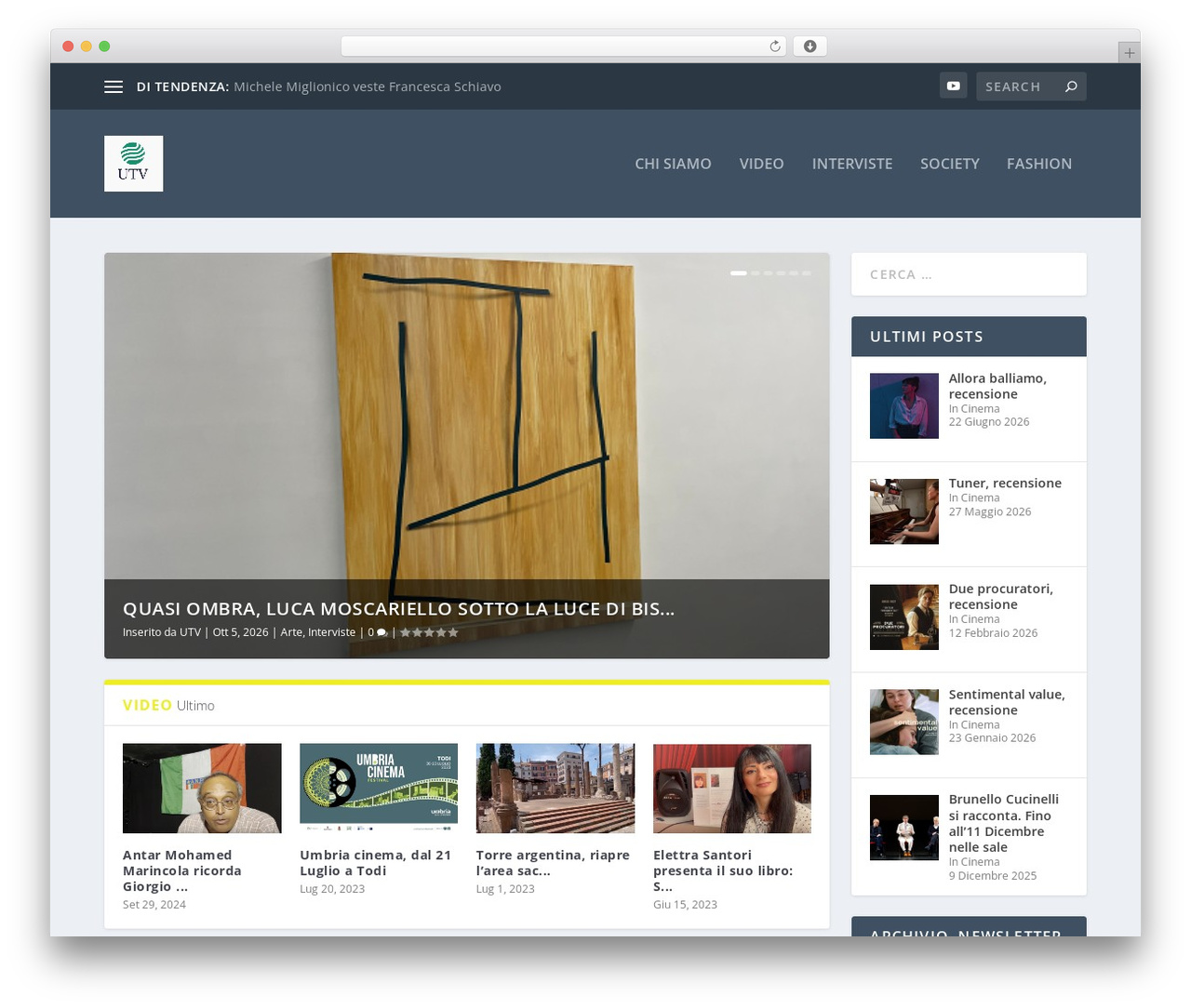 Extra WordPress theme design - universytv.it