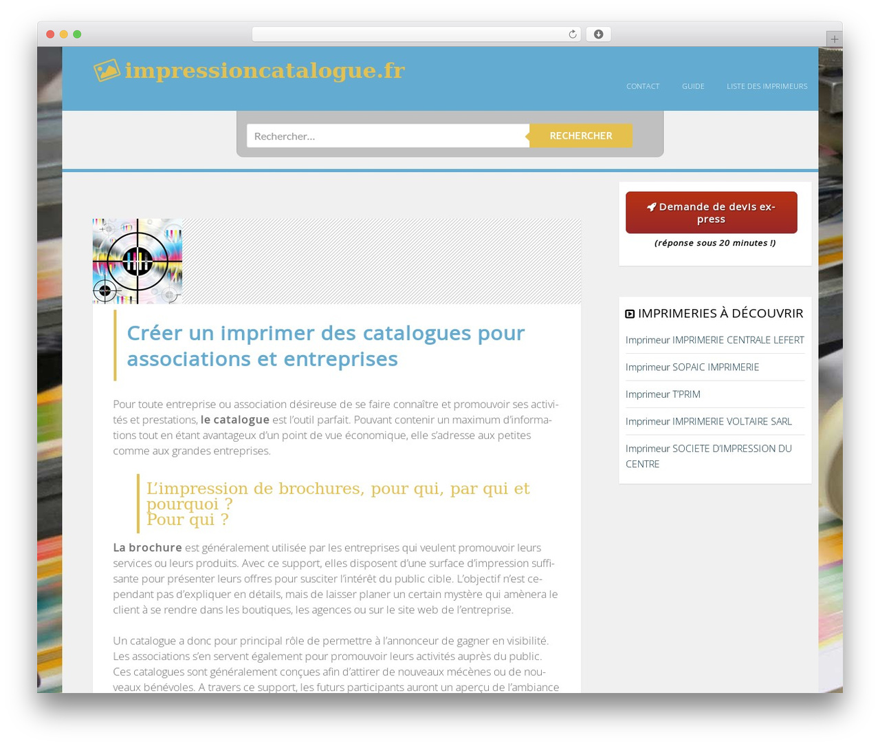 Impression theme WordPress - impressioncatalogue.fr Impression theme WordPress - impressioncatalogue.fr