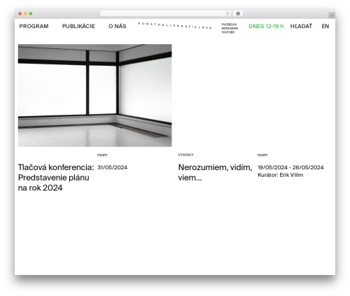 KHB WordPress theme - kunsthallebratislava.sk