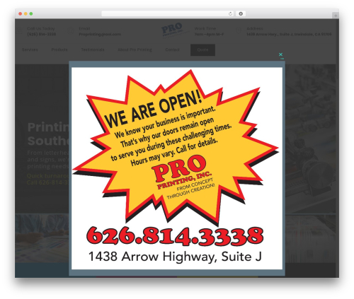 Revaldak WordPress theme - proprinting.us