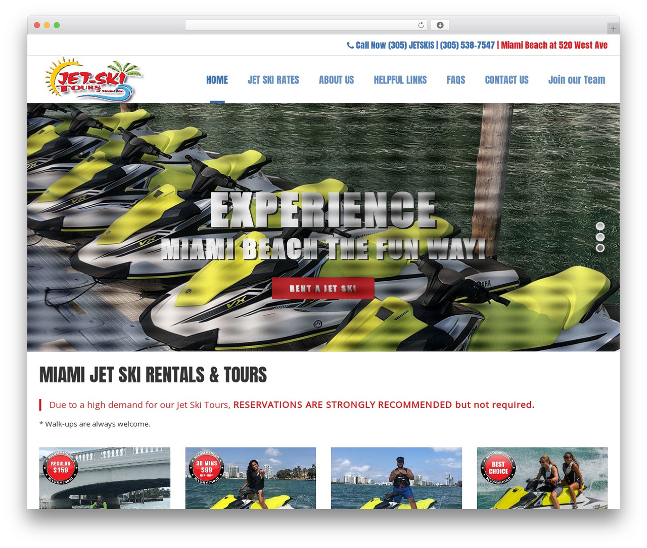 Lambda WordPress theme - jetskitoursofmiami.com