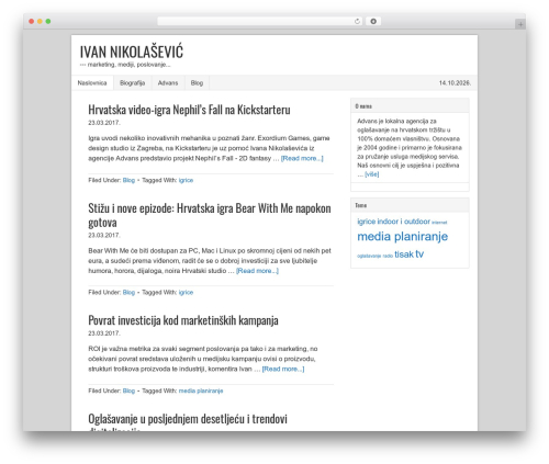 Sample Child Theme WP theme - ivannikolasevic.com