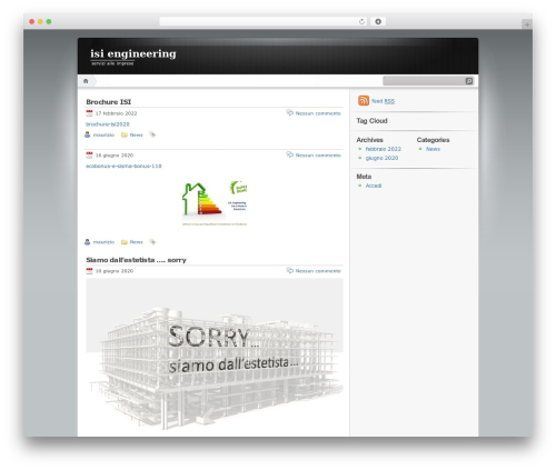 WordPress theme isi engineering - isiengineering.it