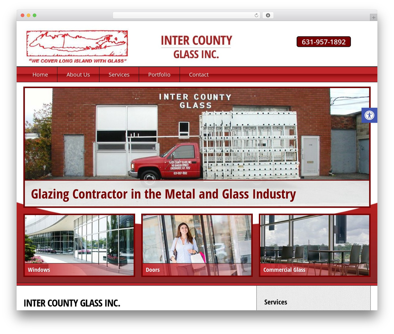 WordPress theme Triggerfish Responsive - intercountyglass.com