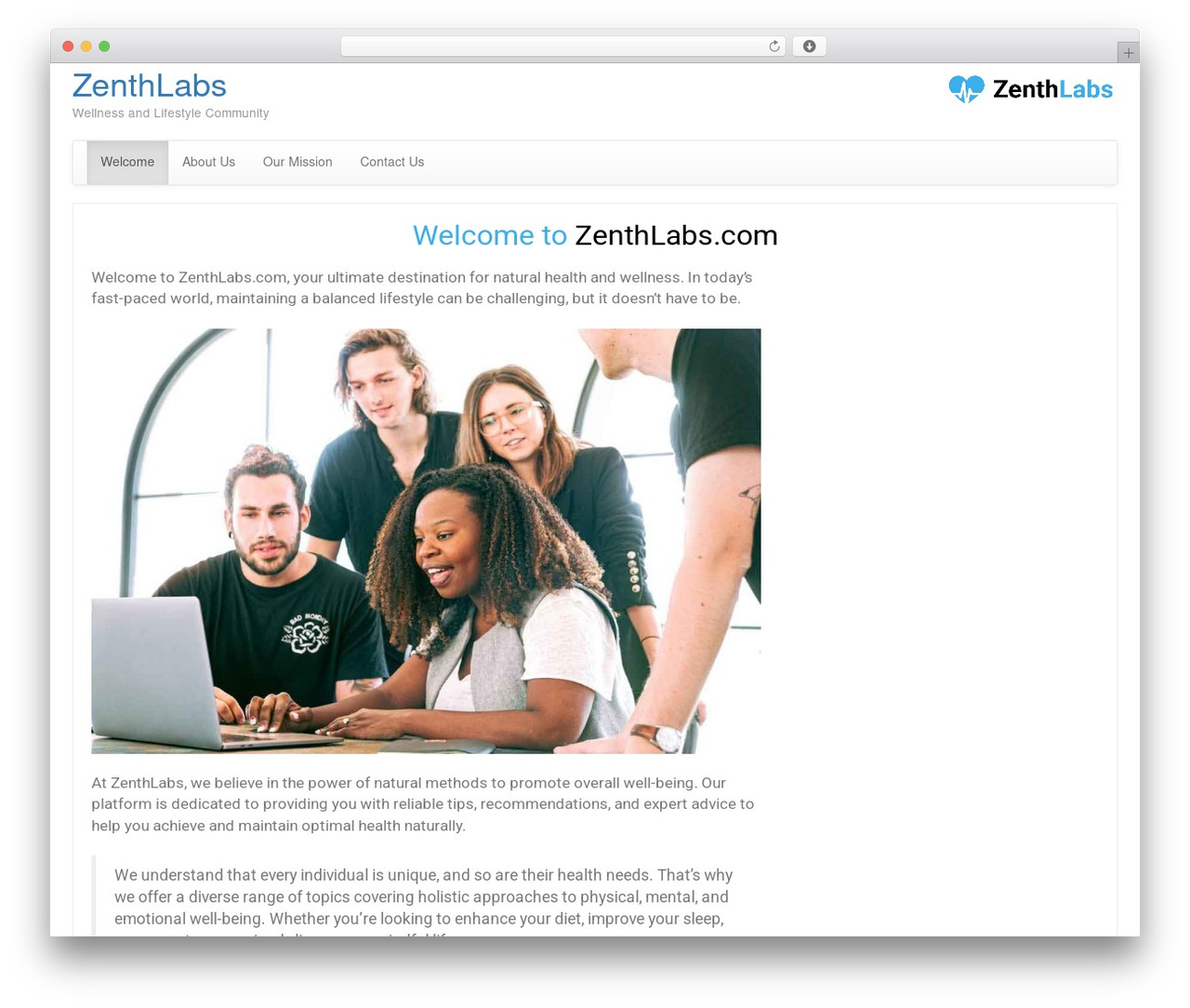 WordPress theme Bootstrap Basic - zenthlabs.com