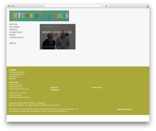 A custom theme WordPress theme - international3.com