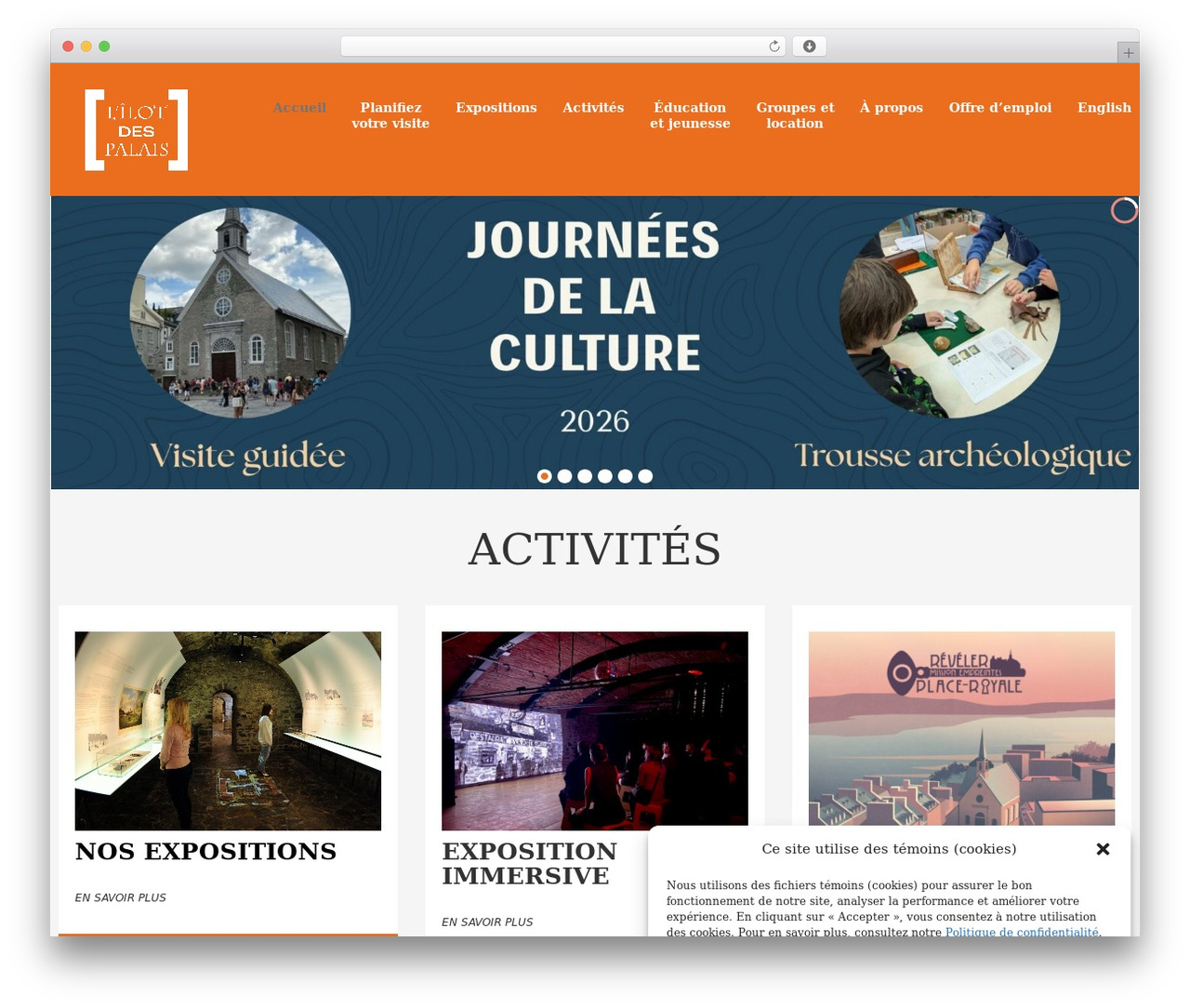 cherry top WordPress theme - ilotdespalais.ca